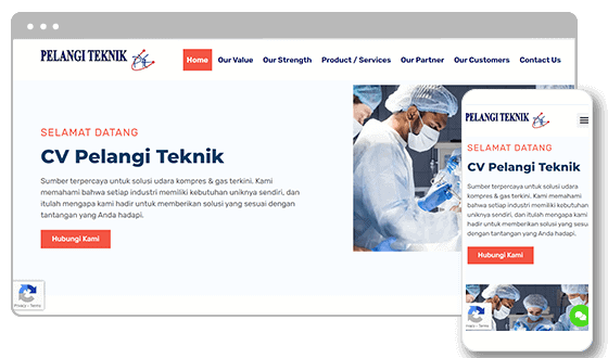 Pelangi Teknik website preview